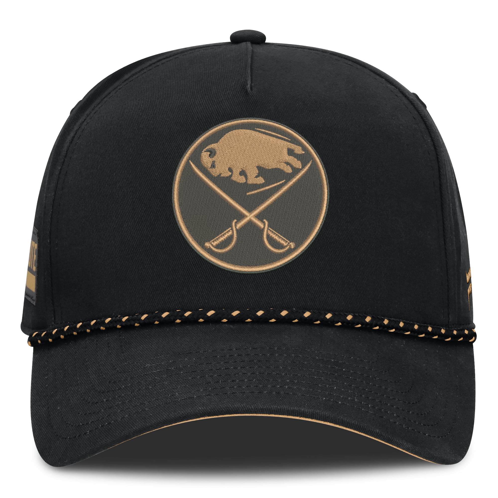 Men's Fanatics Black Buffalo Sabres Military Appreciation Authentic Pro A-Frame Adjustable Hat